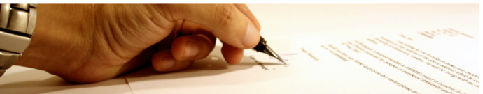 signing a paper